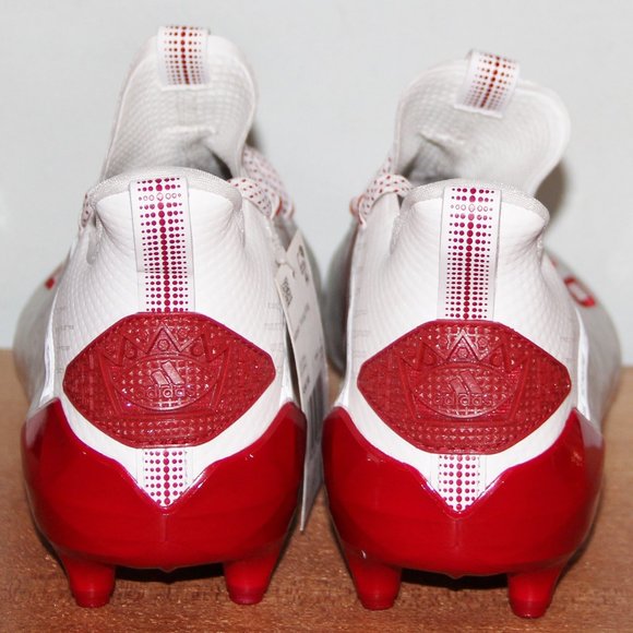 Adidas Adizero New Reign Young King Football Cleats Mens 13 Floral Red - Picture 6 of 8